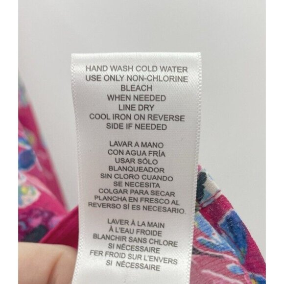 KUT from the Kloth Roll Tab Sheer Magenta Jasmine Blouse Sz Sm, Preppy‎ Office - Picture 8 of 11